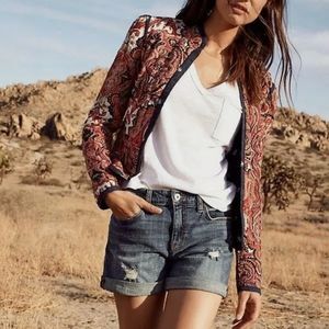 Anthropologie Waverly Quilted Paisley Jacket